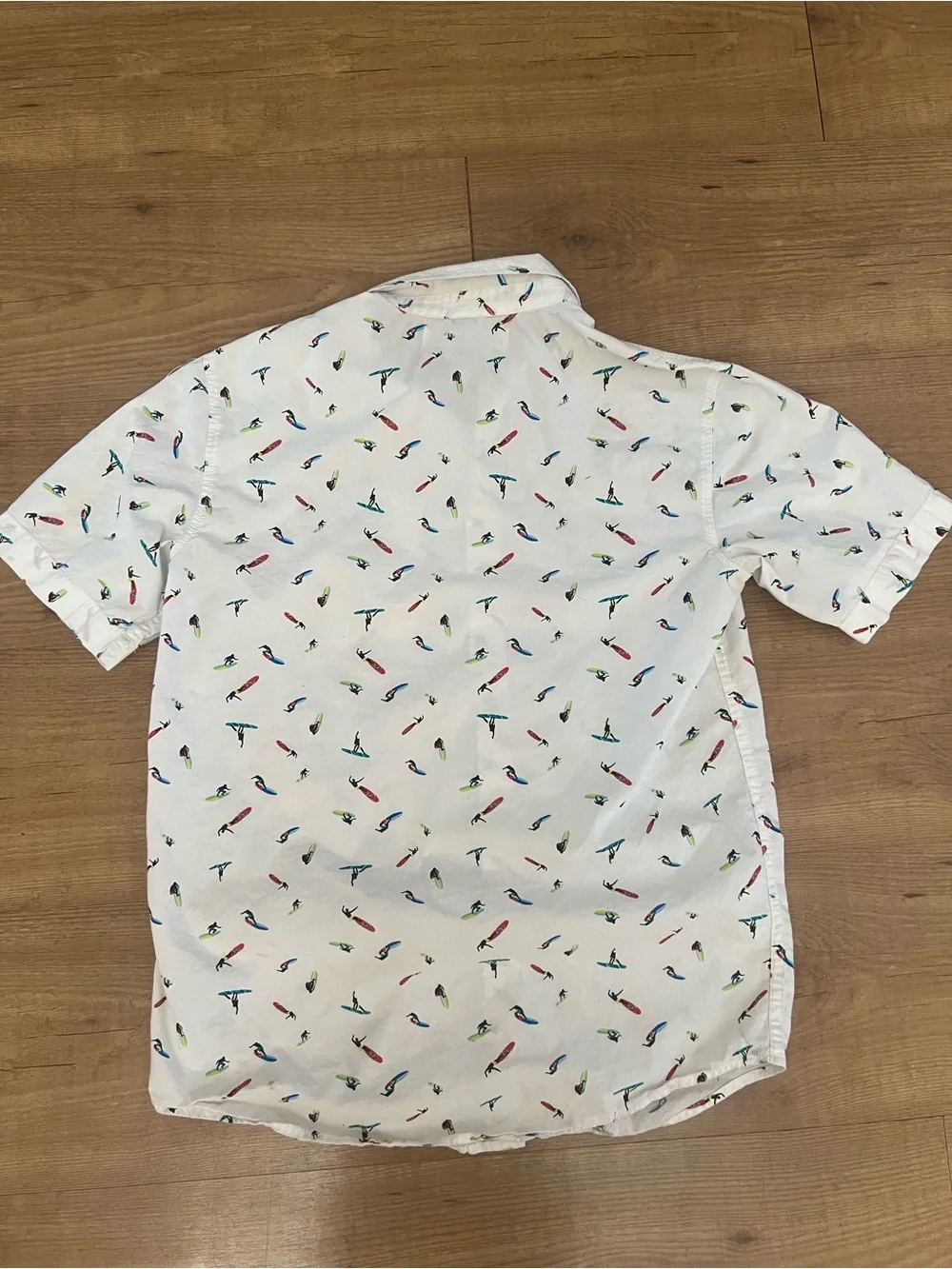 Old Navy Boys XL 14-16 Surfer Print Short Sleeve Button Down Shirt